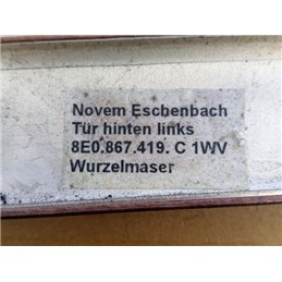 AUDI A4 Avant (8E5, B6) Bal hátsó Ajtó Díszléc