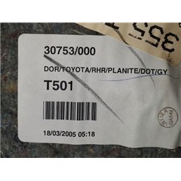 TOYOTA AVENSIS Kombi (T25) Jobb hátsó Ajtó Kárpit