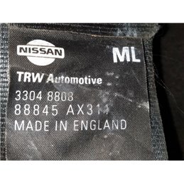 NISSAN MICRA III (K12) Bal hátsó Biztonsági Öv