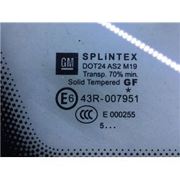 OPEL ZAFIRA B (A05) Bal hátsó Fixüveg (Ajtóban)