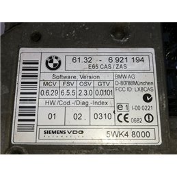 BMW 7 (E65, E66, E67) Gyújtáskapcsoló