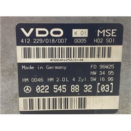 MERCEDES-BENZ E-CLASS (W210) Motorvezérlő