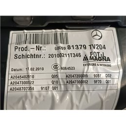 MERCEDES-BENZ C-CLASS (W204) Bal hátsó Ajtó Kárpit