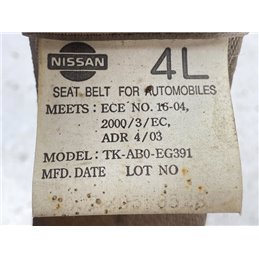 NISSAN X-TRAIL I Bal hátsó Biztonsági Öv