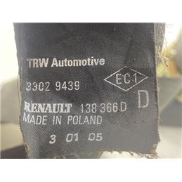 RENAULT MODUS Jobb első Biztonsági Öv
