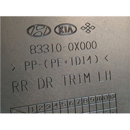 HYUNDAI i10 Bal hátsó Ajtó Kárpit