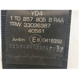 VW TOURAN Bal hátsó Biztonsági Öv