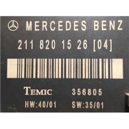 MERCEDES-BENZ E-CLASS Bal hátsó Ajtó Vezérlőegység