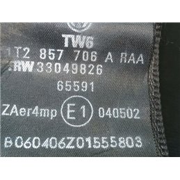 VW TOURAN Jobb első Biztonsági Öv
