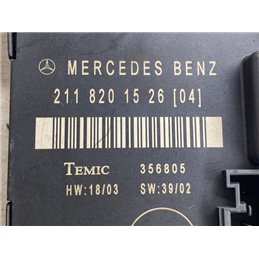 MERCEDES-BENZ E-CLASS Bal hátsó Ajtó Vezérlőegység