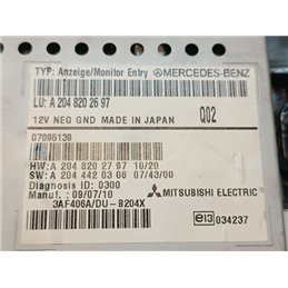 MERCEDES-BENZ GLK-CLASS Multifunkciós Kijelző