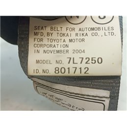 TOYOTA PRIUS Jobb hátsó Biztonsági Öv