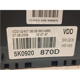 VW GOLF VI Kilométeróra