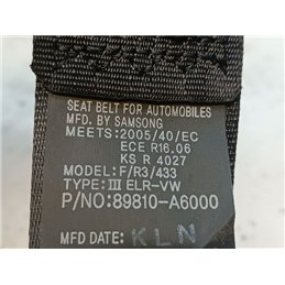 HYUNDAI I30 Bal hátsó Biztonsági Öv