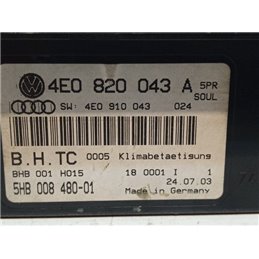 AUDI A8 Fűtéskapcsoló (digit klímás)