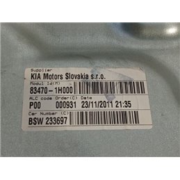 KIA CEED Bal hátsó Ablakemelő Szerkezet (Mechanikus)