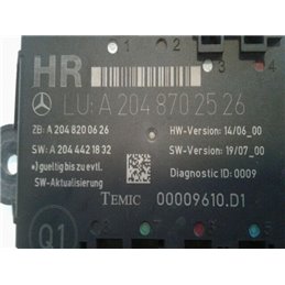 MERCEDES-BENZ C-CLASS (W204) Jobb hátsó Ajtó Vezérlőegység